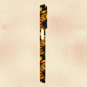 Monogramm aus vergoldetem und Aquamarinem Sonnenbl Case-Mate iPhone Hülle