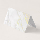 Monogramm aus weißem und goldfarbenem Imitat Visitenkarten (Rückseite)