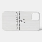Monogramm aus Weißholz Case-Mate iPhone Hülle (Rückseite (Horizontal))