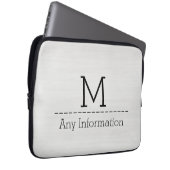 Monogramm aus Weißholz Laptopschutzhülle (Vorne Rechts)