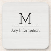 Monogramm aus Weißholz Untersetzer (Vorderseite)