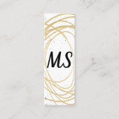 Monogramm/Ausdrückend Mini Visitenkarte (Vorderseite)