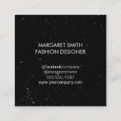 Monogramm/Ausdrückend Quadratische Visitenkarte (Rückseite)