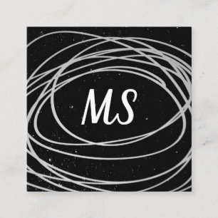 Monogramm / Ausdrucksstark Quadratische Visitenkarte