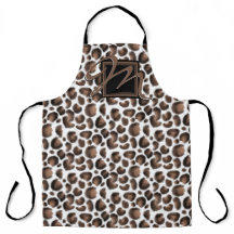 Monogramm außerhalb der Box schwarz-brauner Leopar