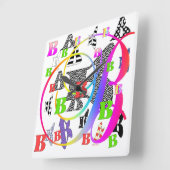 MONOGRAMM B+B QUADRATISCHE WANDUHR (Winkel)