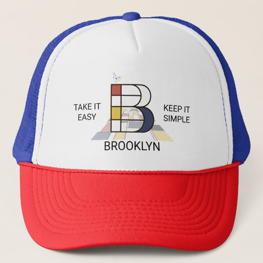 Monogramm "B" - Brooklyn Truckerkappe (Vorderseite)