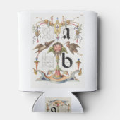 Monogramm B, Buchstabe B, Alphabet B, Monogramm A+ Dosenkühler (Rückseite)