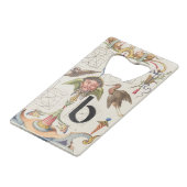 Monogramm B, Buchstabe B, Alphabet B, Monogramm A+ Geldbeutel Flaschenöffner (Vorderseite Schrägansicht)