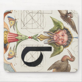 Monogramm B, Buchstabe B, Alphabet B, Monogramm A+ Mousepad