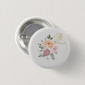 Monogramm B Button (Vorne & Hinten)