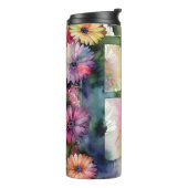 Monogramm B Farbige Wasserfarben-Blumen Hydration  Thermosbecher (Nach links gedreht)