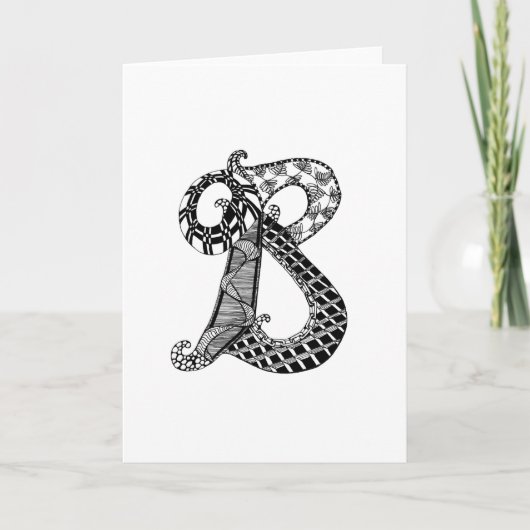 Monogramm B in Schwarz und Weiß (Vorderseite)