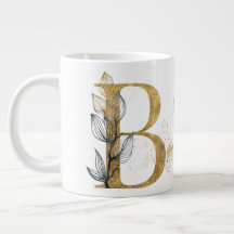 Monogramm "B" Jumbo-Tasse-Suppeneis