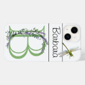 Monogramm B, Lavendel Eukalyptus, Libelle Case-Mate iPhone Hülle (Rückseite (Horizontal))