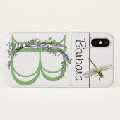 Monogramm B-Lavendel Eukalyptus mit Dragonfly Case-Mate iPhone Hülle (Rückseite (Horizontal))