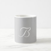 Monogramm B leicht grau personalisieren Kaffeetasse (Mittel)