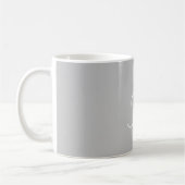 Monogramm B leicht grau personalisieren Kaffeetasse (Links)