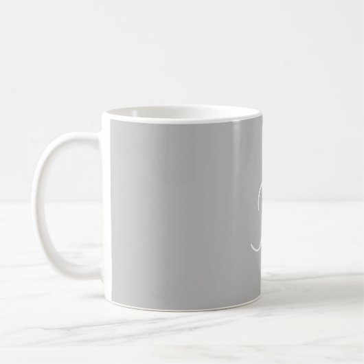 Monogramm B leicht grau personalisieren Kaffeetasse (Links)