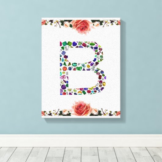 Monogramm B Leinwanddruck (Insitu (Holzboden))