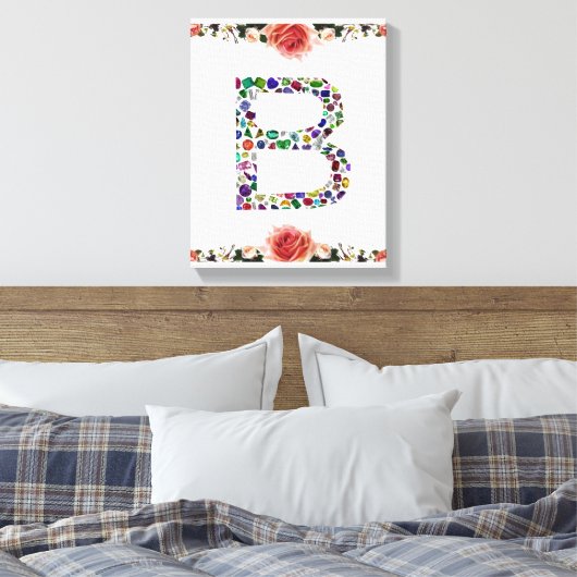Monogramm B Leinwanddruck (Insitu (Schlafzimmer))