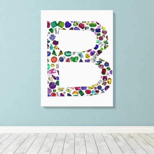 Monogramm B Leinwanddruck (Insitu (Holzboden))