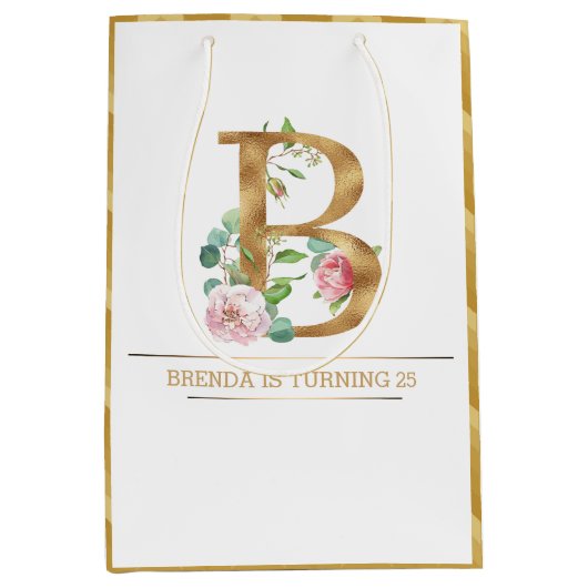 Monogramm B Mittlere Geschenktüte (Vorderseite)