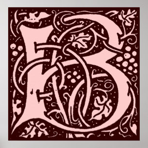 Monogramm B Poster