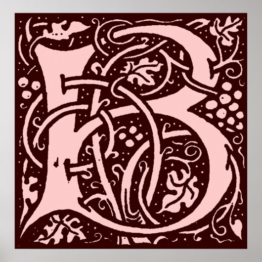 Monogramm B Poster (Vorne)