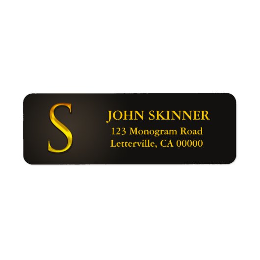 Monogramm-B-Rücksendeadressen-Aufkleber (Vorne)