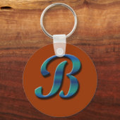 Monogramm-B-Schlüsselanhänger Schlüsselanhänger (Vorderseite)