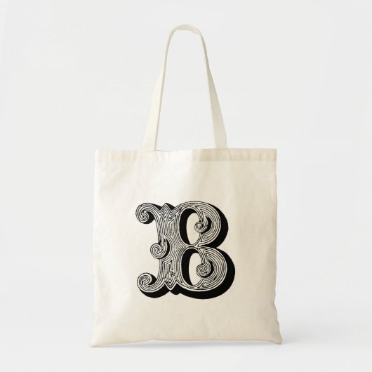 Monogramm "B" Totbeutel Tragetasche (Vorne)