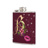 Monogramm B ummantelter Kolben, 6 oz. Flachmann (Links)