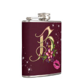 Monogramm B ummantelter Kolben, 6 oz. Flachmann (Rechts)