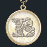 Monogramm B Vergoldete Kette<br><div class="desc">Dieser reizende Anhänger kennzeichnet ein verziertes Vintages Monogramm - eine reizende personalisierte Geschenkidee für eine neue Braut,  den Tag der Mutter und viele anderen Gelegenheiten!</div>
