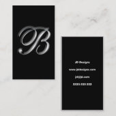 Monogramm-B-Visitenkarten Visitenkarte (Vorne/Hinten)