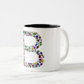 Monogramm B Zweifarbige Tasse (VorderseiteRechts)