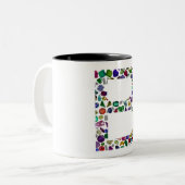 Monogramm B Zweifarbige Tasse (Vorderseite Links)