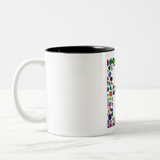 Monogramm B Zweifarbige Tasse (Links)