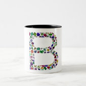 Monogramm B Zweifarbige Tasse (Mittel)