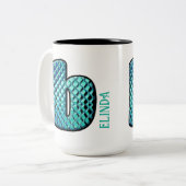 Monogramm - b zweifarbige tasse (Vorderseite Links)