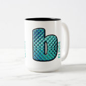 Monogramm - b zweifarbige tasse (VorderseiteRechts)