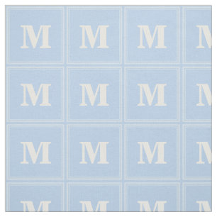 Monogramm Babyblau Stoff
