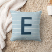 Monogramm Babyjunge Kinderzimmer Kissen (Decke)