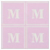 Monogramm-Babypink Stoff (Nahaufnahme)