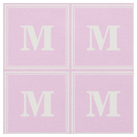 Monogramm-Babypink Stoff (Nahaufnahme)