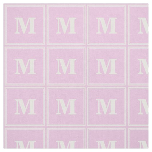 Monogramm-Babypink Stoff (Muster)