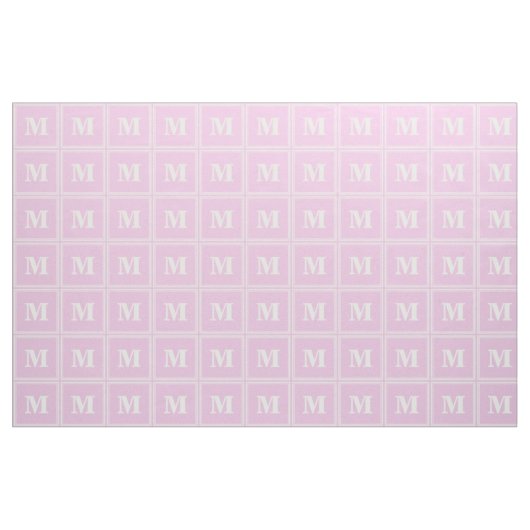 Monogramm-Babypink Stoff (Fat Quarter (45,7 x 55,9 cm))