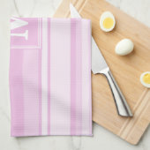 Monogramm-Babypinstreifen Küchentuch (Viertel Falte)