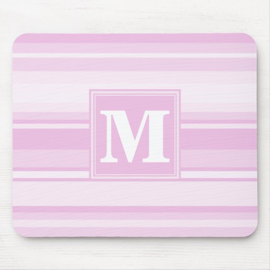 Monogramm-Babypinstreifen Mousepad (Vorne)